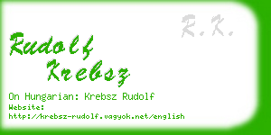 rudolf krebsz business card